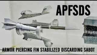 APFSDS long rod penetrator animation and slow motion impacts [upl. by Airotkiv]