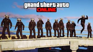 RACCOON SQUAD  BEHIND THE SCENES BLOOPERS amp FAILS  GTA 5 Online  PC Funny Moments [upl. by Kanter768]