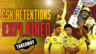 IPL 2025 Chennai Super Kings Retentions Explained  Cricketcom Takeaways [upl. by Heyer617]