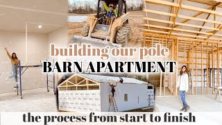 HOW WE BUILT OUR POLE BARN APARTMENT FROM THE GROUND UP  DESIGNING amp BUILDING from start to finish [upl. by Vivyanne]