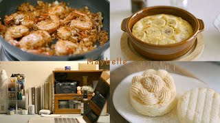 Maybelle ✿ Vlog ✿ Banana Custard Oatmeal ✿ Typhoon Shelter Fried Shrimp ✿ Soy Milk Cake [upl. by Wende]