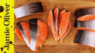 How to Fillet a Salmon or Trout  Jamie Oliver [upl. by Annyl]