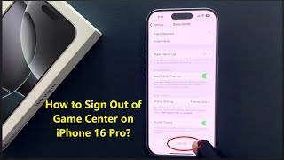 How to Sign Out of Game Center on iPhone 16 Pro [upl. by Atsejam409]