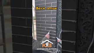 K382 brick design tile installation 🔥🔥🔥shorts construction [upl. by Oz]