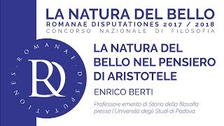 Enrico Berti  La natura del bello nel pensiero di Aristotele [upl. by Evod]