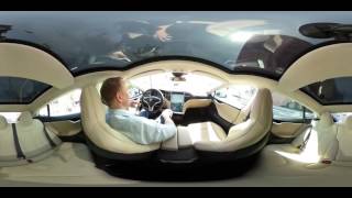 360GradVideo Der neue Tesla S im Autopilot  ein Selbstversuch [upl. by Cerelly]