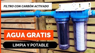 CÓMO FILTRAR AGUA DE POZO 💦 Instalar Purificador de agua de doble Filtro con CARBÓN ACTIVADO [upl. by Neddy]