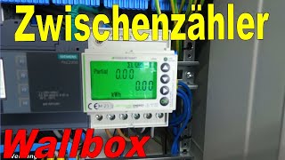 FI und Sicherung für Wallbox verdrahten 👍 Zwischenzähler nachrüsten  Drehstromzähler für hutschiene [upl. by Thad968]