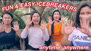 FUN AND EASY ICEBREAKERS YOU CAN PLAY ANYTIME ANYWHERE 2021 Simple Energizers for Groups Part 1 [upl. by Adamsen]