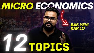 12 TOPICS 🔥 COMPLETE MICRO ECONOMICS Important Questions  CLASS 11 by GAURAV JAIN [upl. by Harlow]