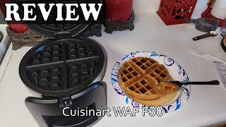 Cuisinart WAF F30 Round Flip Belgian Waffle Maker Review [upl. by Dianuj555]