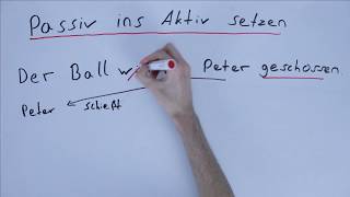 Passiv ins Aktiv setzen – Drei einfache Schritte active voice in german  passive voice in german [upl. by Ayamat]