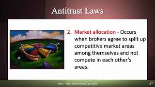 Rowlett Real Estate School  Rules Regarding Antitrust Laws  Florida Real Estate [upl. by Julia]