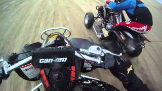 canam ds450 vs raptor 700 turbo racing fast [upl. by Sawyor]