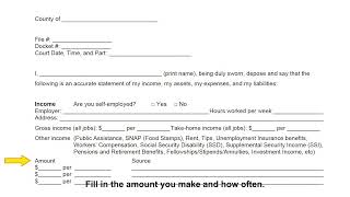 How to fill out the Financial Disclosure Affidavit Form  Part 1 of 2 [upl. by Bernita]