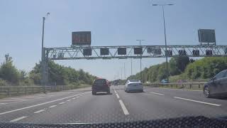 UK Motorways  Almondsbury  M5 north onto M4 Eastbound to M32 [upl. by Aprilette803]