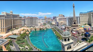 The Cosmopolitan of Las Vegas Terrace Studio Fountain View 3398 Boulevard Tower BEST VIEW [upl. by Flagler]