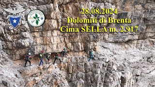 20240828 Dolomiti di Brenta Cima SELLA m 2917 e sentiero Benini  Sempreverdi Franciacorta [upl. by Llet219]