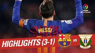 Highlights FC Barcelona vs CD Leganés 31 [upl. by Llehctim320]