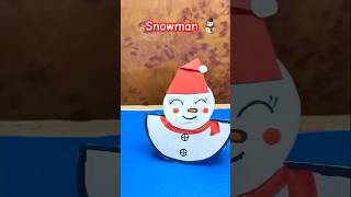 Easy Snowman craft New Creative Craft ideas for kids Snowman trending youtube viral shorts [upl. by Nnailuj]