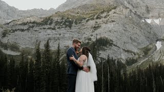 Sunrise Hike Elopement  Mitch amp Sadie  Kananaskis [upl. by Nibbor]