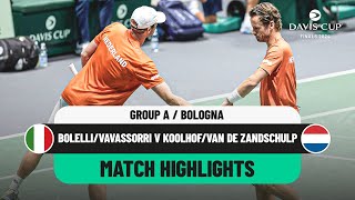 BolelliVavassori v KoolhofVan De Zandschulp Italy v Netherlands Davis Cup 2024 Finals Group Stage [upl. by Savory217]