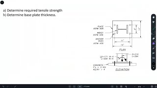 Base Plate Design AISC Problem 02 [upl. by Sirtemed]