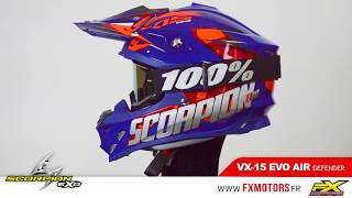 Casque Cross Scorpion Exo VX15 Evo Air Defender 2018 [upl. by Soraya260]