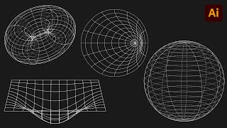 How to make 3D Wireframe graphics in Adobe Illustrator [upl. by Labotsirhc]