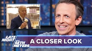 Fox News Melts Down After Biden Eats Ice Cream with Seth Talks Gaza Ceasefire A Closer Look [upl. by Elisee]