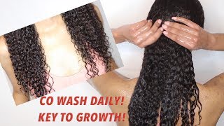 How to Co Wash Natural Hair DAILY successfully The Key to Hair GROWTH [upl. by Ylrehs]