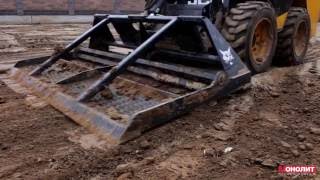 Планировка участка минипогрузчиком JCB175 Land scaping skid steer JCB 175 [upl. by Imis]