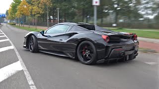 Full Carbon Black Ferrari 488 Pista Spider 720HP  Lovely Sounds [upl. by Rehptsirhc]