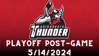 Adirondack Thunder Playoffs Game 6 vs Norfolk Admirals PostGame Availability 5142024 [upl. by Inavoig]