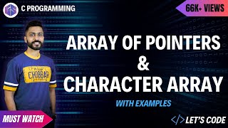 Array of Pointers Character Array in C Programming with examples  C language in Hindi [upl. by Raymonds]