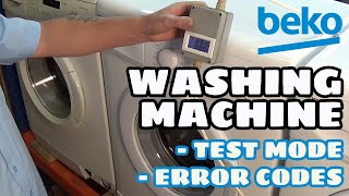 Beko wm5100w Washing Machine Test Mode Error Code Faults Diagnostic [upl. by Airdnna]