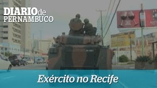 Exército usa posto de gasolina como base para ações no Recife [upl. by Ecylla]