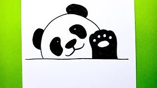 Kolay Yoldan Sevimli Panda Çizimi Panda Resmi Nasıl Çizilir Easy Cute Panda Drawing [upl. by Laenej685]