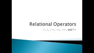 10  Relational Operator in c programming [upl. by Atteoj]