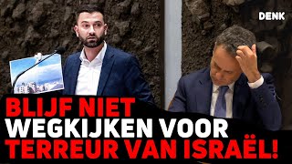 Stephan van Baarle DENK Dit kabinet blijft wegkijken van de terreurdaden van Israël [upl. by Ralyt287]