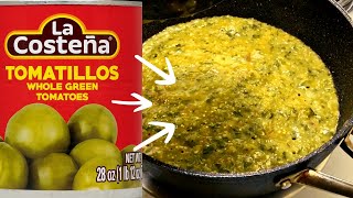 Green Salsa With Canned Tomatillos [upl. by Haneen783]