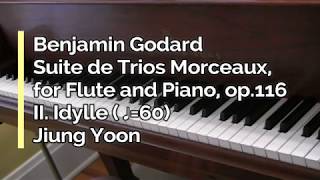 Piano Part Godard Suite de Trios Morceaux for Flute and Piano op116 II Idylle ♩60 [upl. by Budworth]