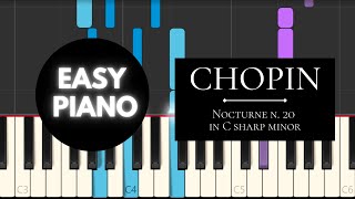 Nocturne in C sharp minor n 20 Op posth EASY Piano Tutorial  Chopin [upl. by Nakasuji]