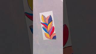 Easy painting 🌿🌸painting leaf art shorts youtubeshorts ytshorts [upl. by Aiepoissac588]