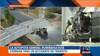 Una persona falleció durante un siniestro vial en la Autopista General Rumiñahui [upl. by Hserus]