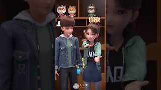 Love romantic cartoon animation status video 😘 hug❤️ couple goals status kiss couple cuddling hug [upl. by Tamra]