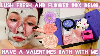 Let’s have a Lush Valentines Pamper night together Trying out the Lush February Fresh amp Flowers Box [upl. by Nabila]