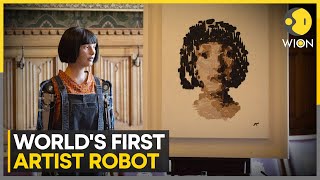 Humanoid Robot Artist AiDa Creates History First Humanoid Robot To Sell Artwork At Auction [upl. by Nnairac]