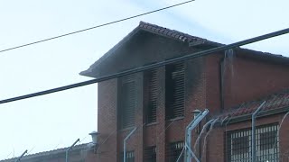 Huntsville prison fire Inmates evacuated as blaze ripped through attic administration building [upl. by Eat132]