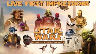 Star Wars Tales From The Galaxys Edge VR LIVE FIRST IMPRESSIONS  Oculus Quest 2 Gameplay [upl. by Clower482]